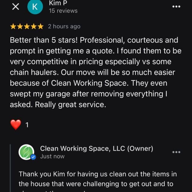 Another happy customer, glad they contact us @cleanworkingspace 484.546.4870. 5-stars ⭐️⭐️⭐️⭐️⭐️